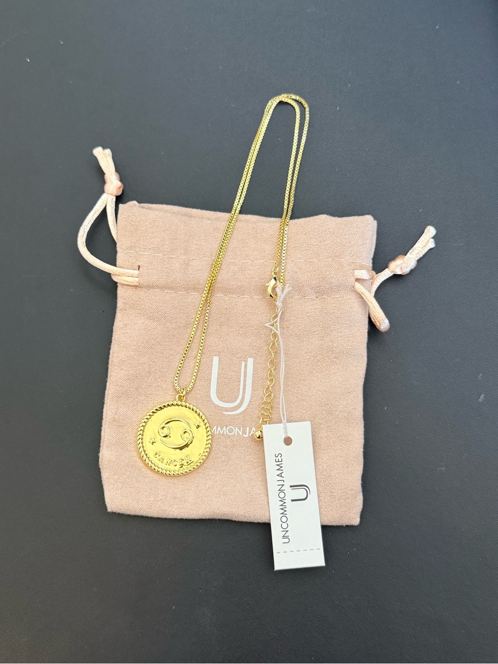 New Uncommon James Gold Cancer Zodiac Pendant Necklace